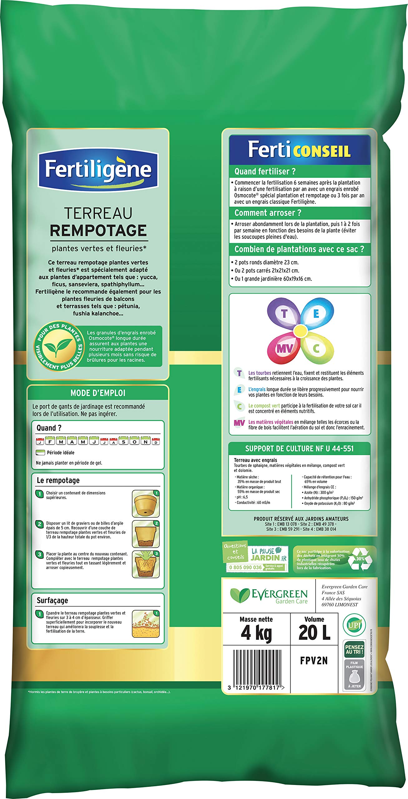 fertilig-ne-fpv2n-terreau-rempotage-plantes-vertes-et-fleuries-20-l image 2