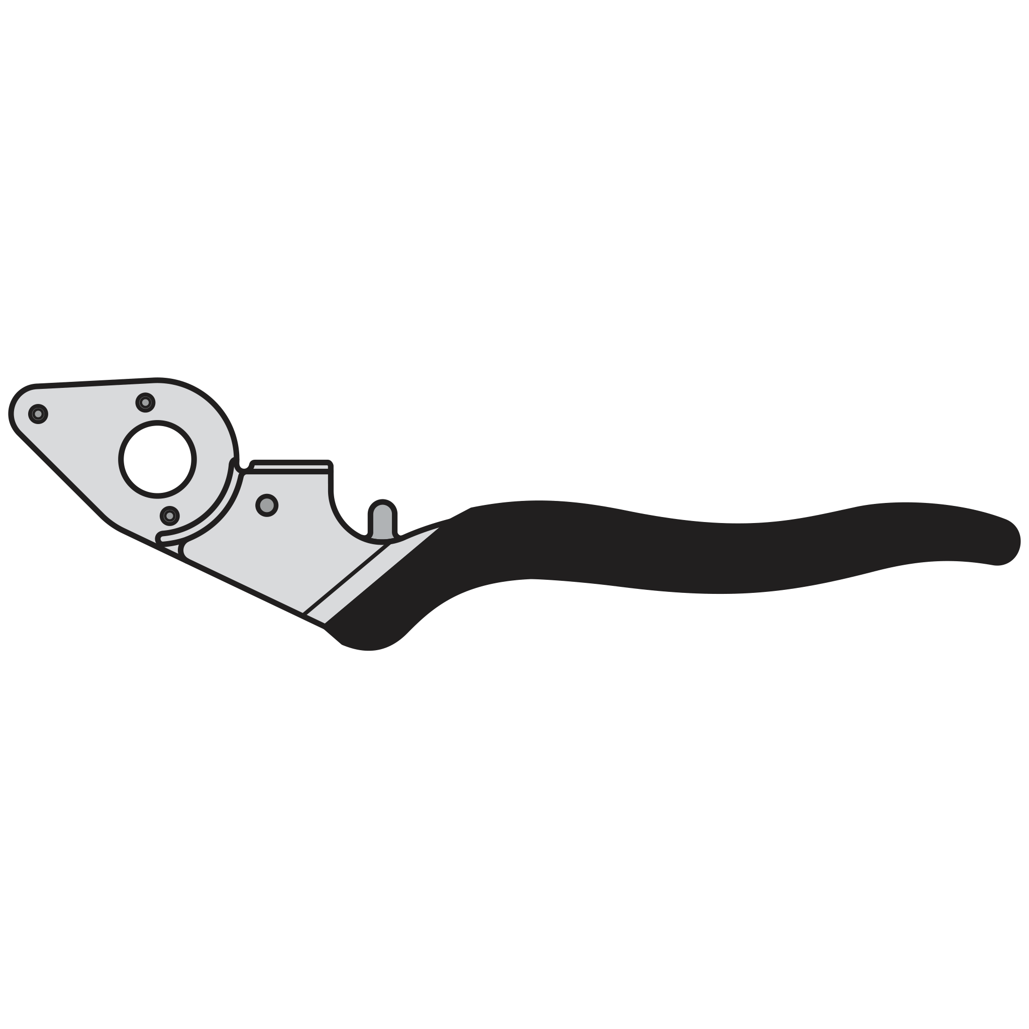 felco-6-1-ensemble-de-poign-e-complet-sans-lame-pi-ce-d-origine image 1