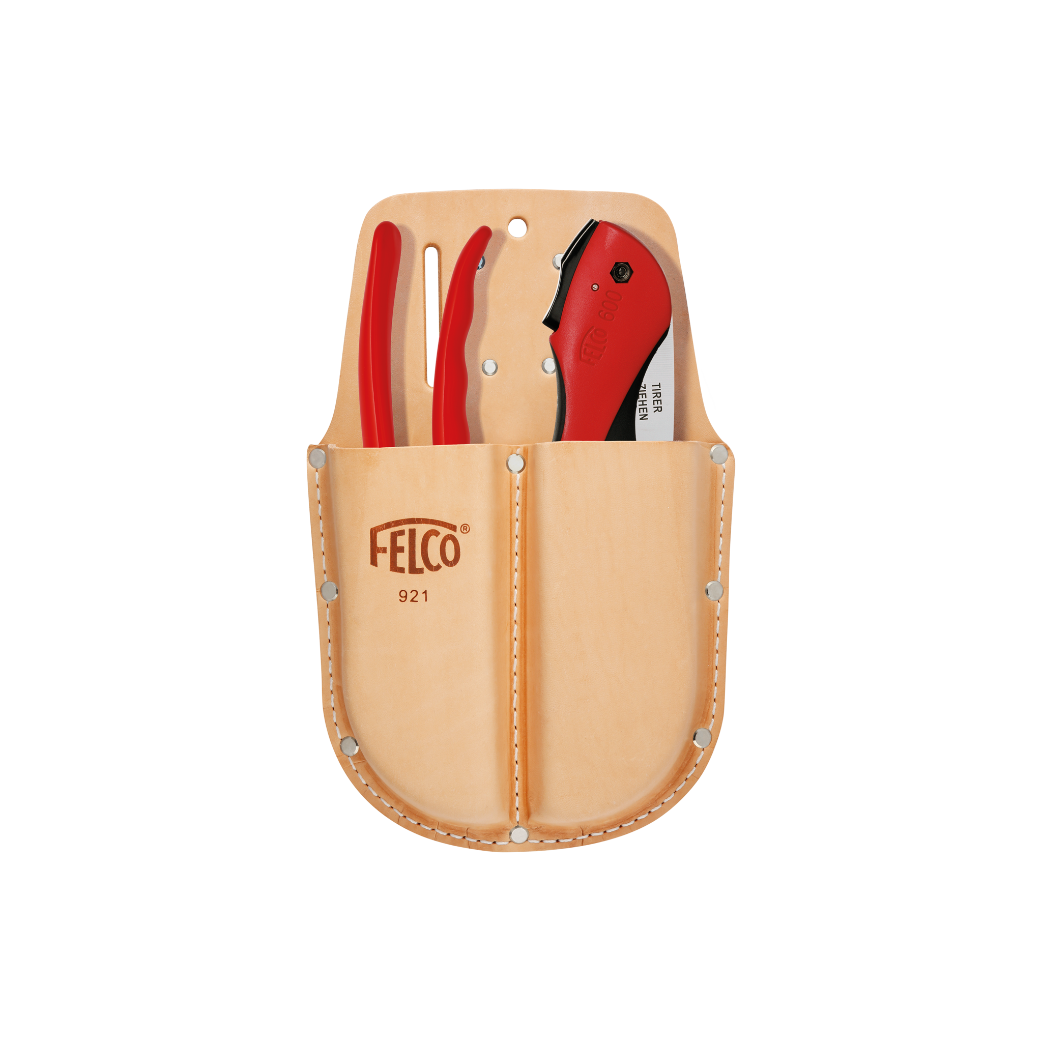 felco-921-tui-double-en-cuir-v-ritable-pour-s-cateur-et-scie image 2