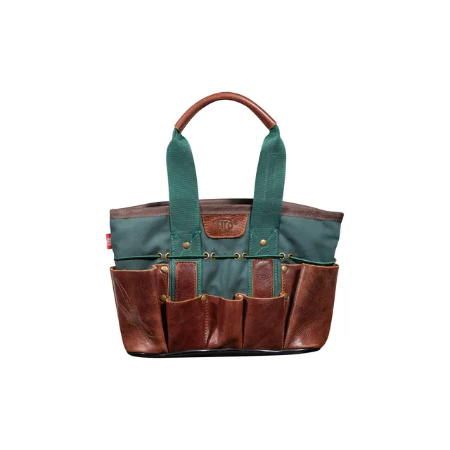 felco-482-sac-outils-de-jardin-toile-verte-et-cuir-sacoche-jardinage image 1