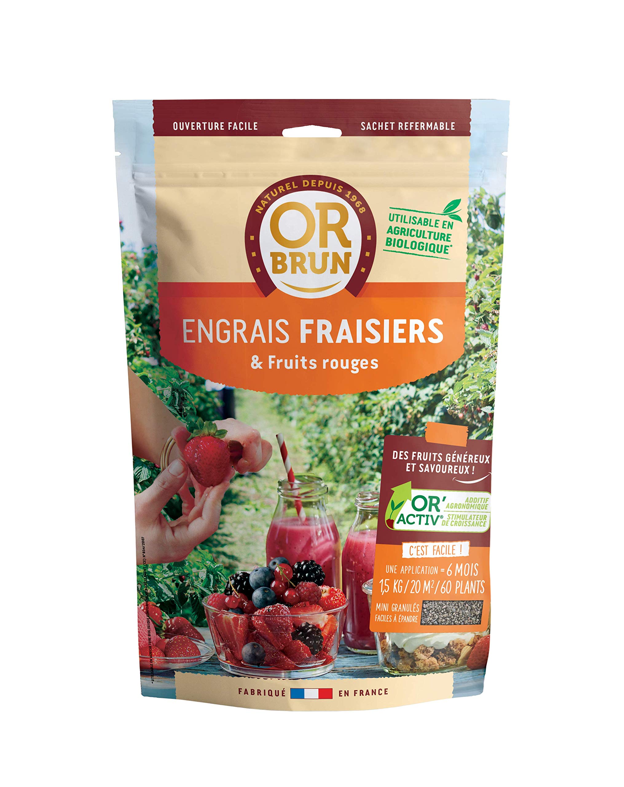 or-brun-engrais-fraisiers-or-activ-1-5-kg-petits-fruits-gourmands image 1