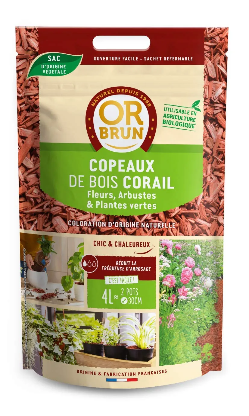 or-brun-copeaux-de-bois-corail-4-l-paillage-d-coratif image 1