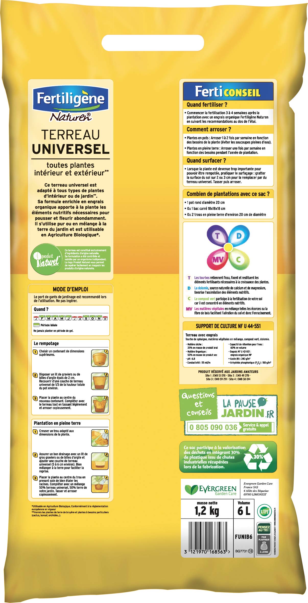 fertilig-ne-naturen-funi6p-terreau-universel-uab-6-l image 2