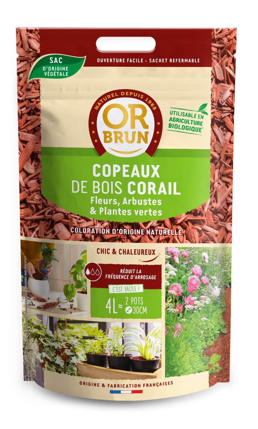 or-brun-copeaux-de-bois-corail-4-l-paillage-d-coratif image 1