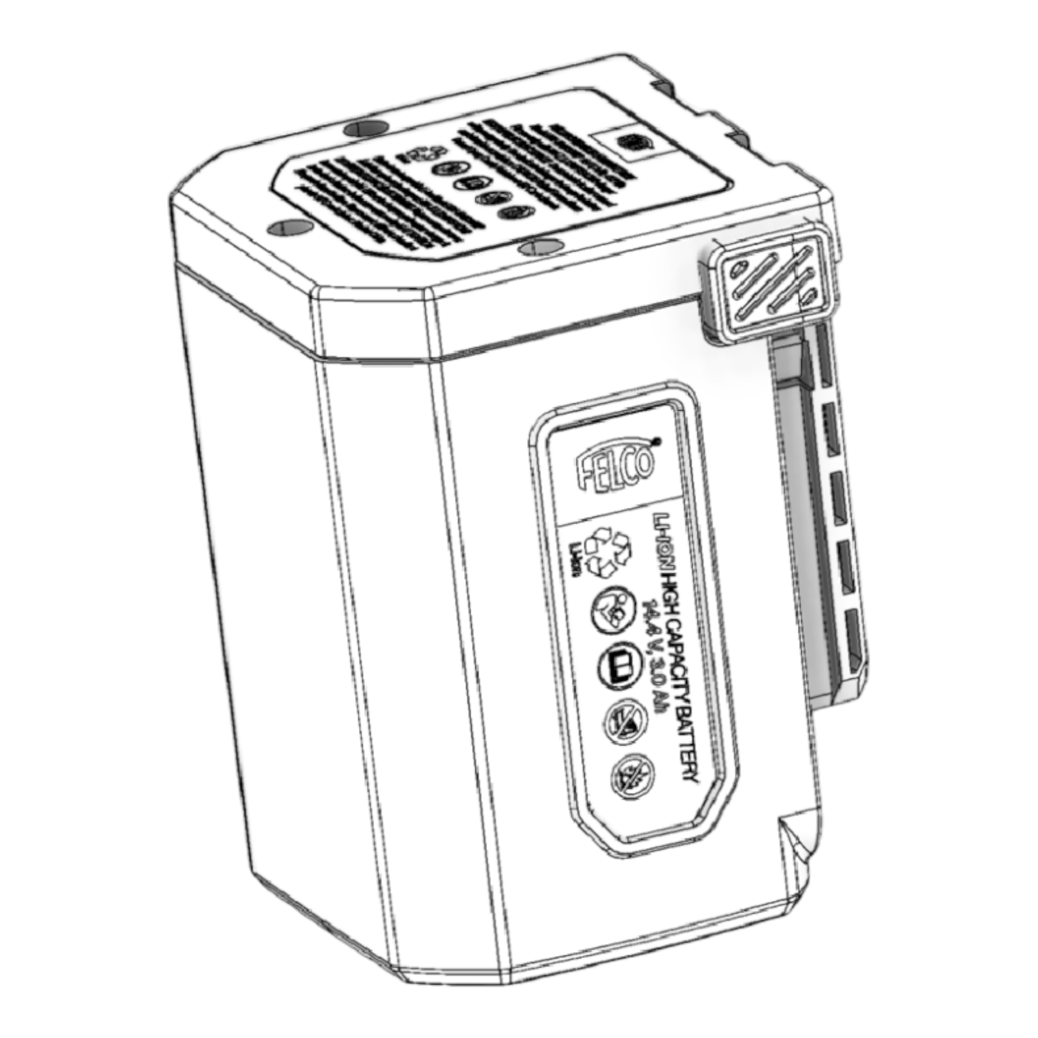 felco-834-5-batterie-li-ion-14-4-v-3-0-ah-43-2-wh-de-rechange image 1