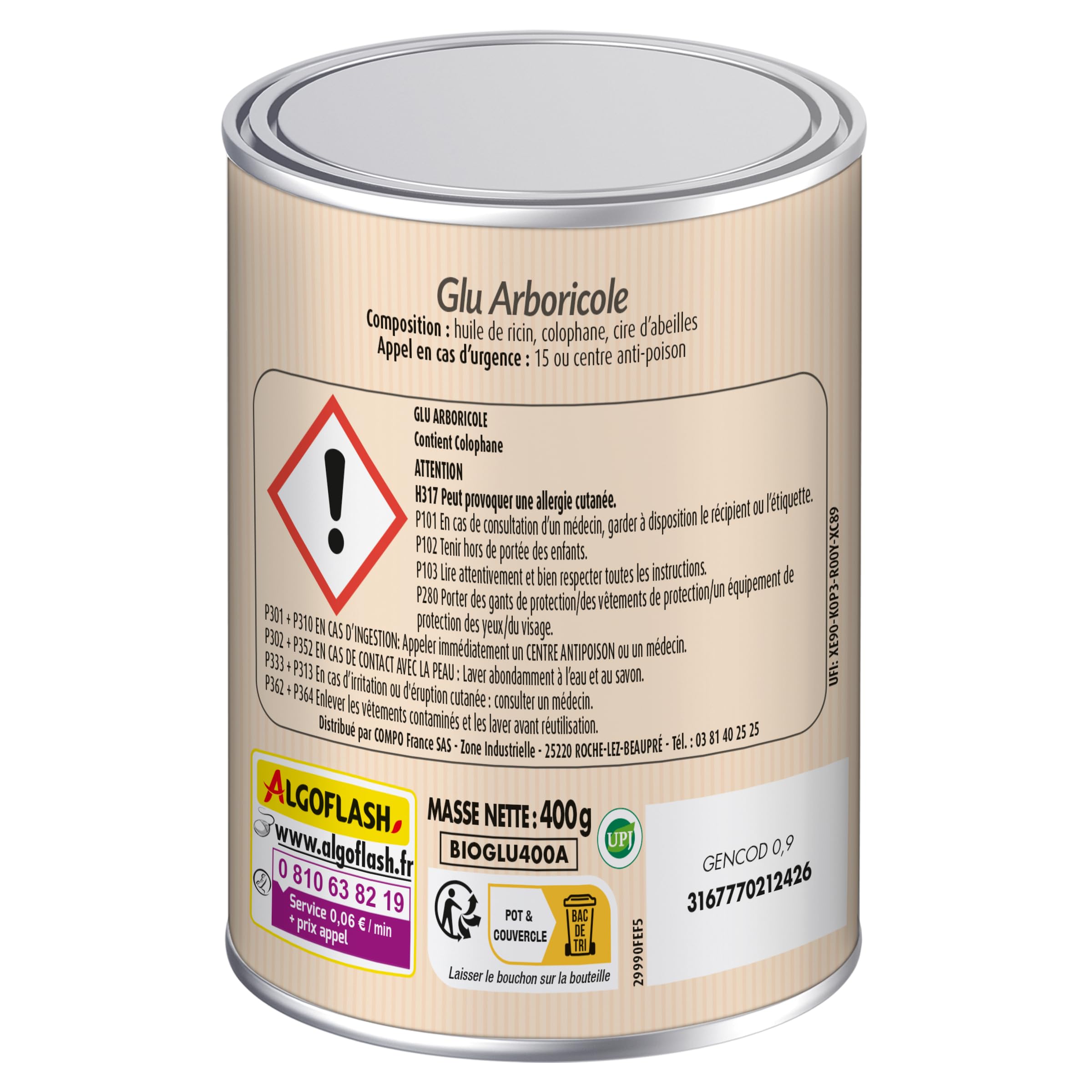 algoflash-naturasol-glu-arboricole-contre-insectes-rampants-pot-400-g image 2