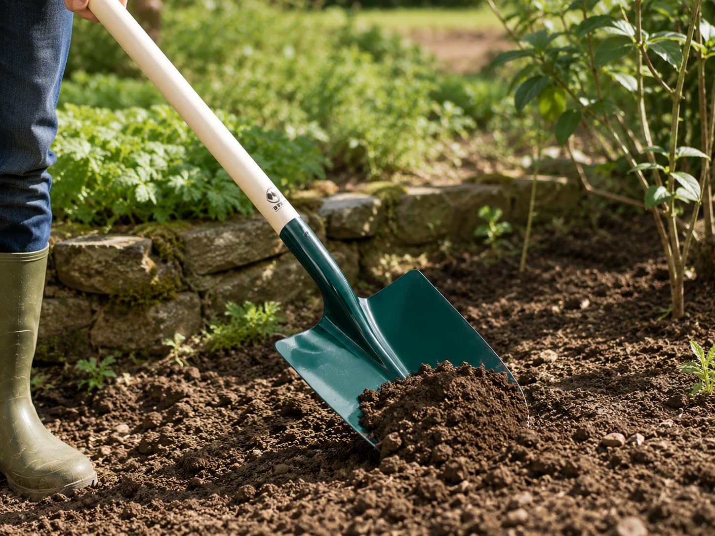 leborgne-pelle-ronde-t-le-27-cm-manche-bois-110-cm image 2