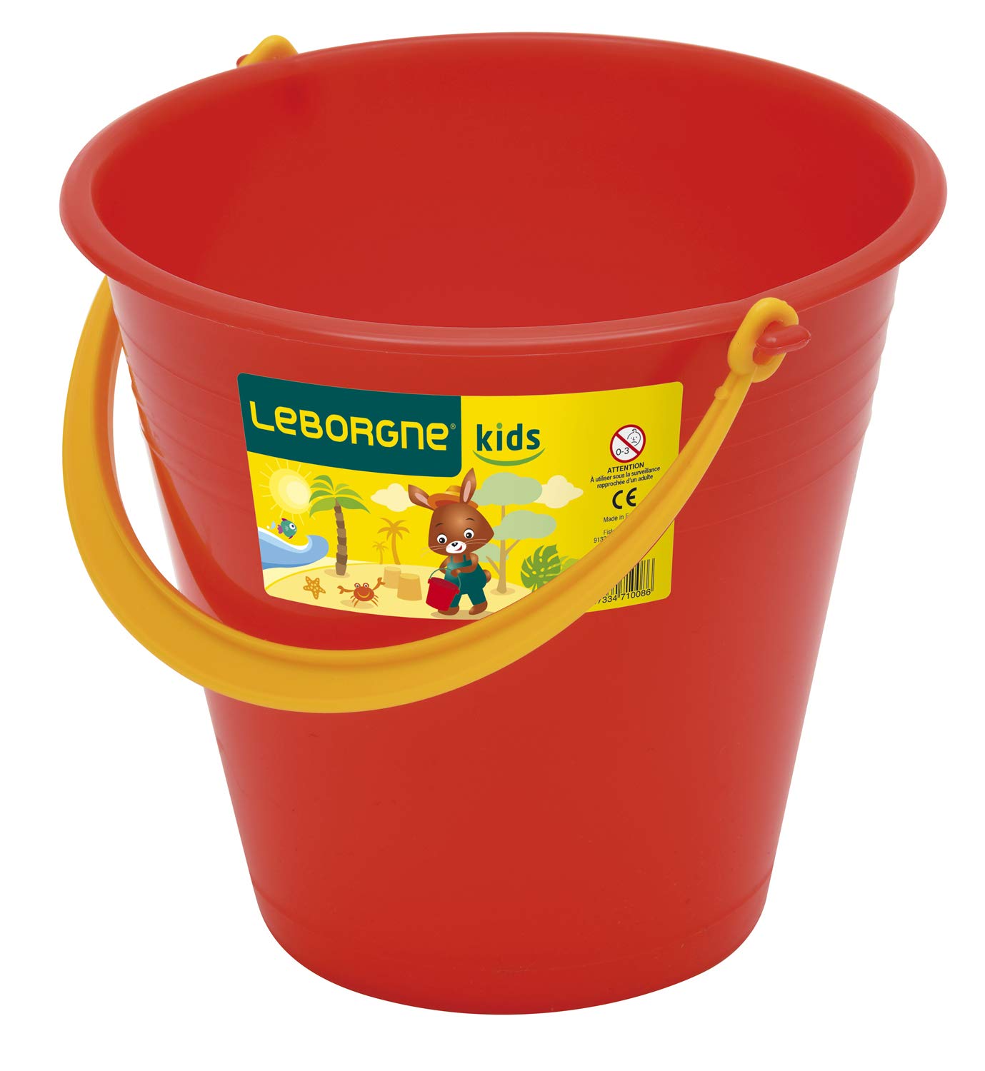 leborgne-seau-plastique-enfant-2-5-l-jaune-ou-rouge image 2