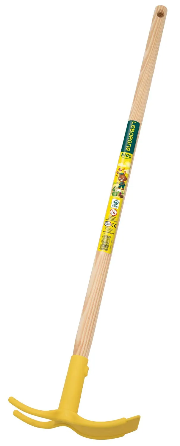 leborgne-kids-serfouette-panne-et-fourche-enfant-70-cm-plastique-et-bois-pefc image 1