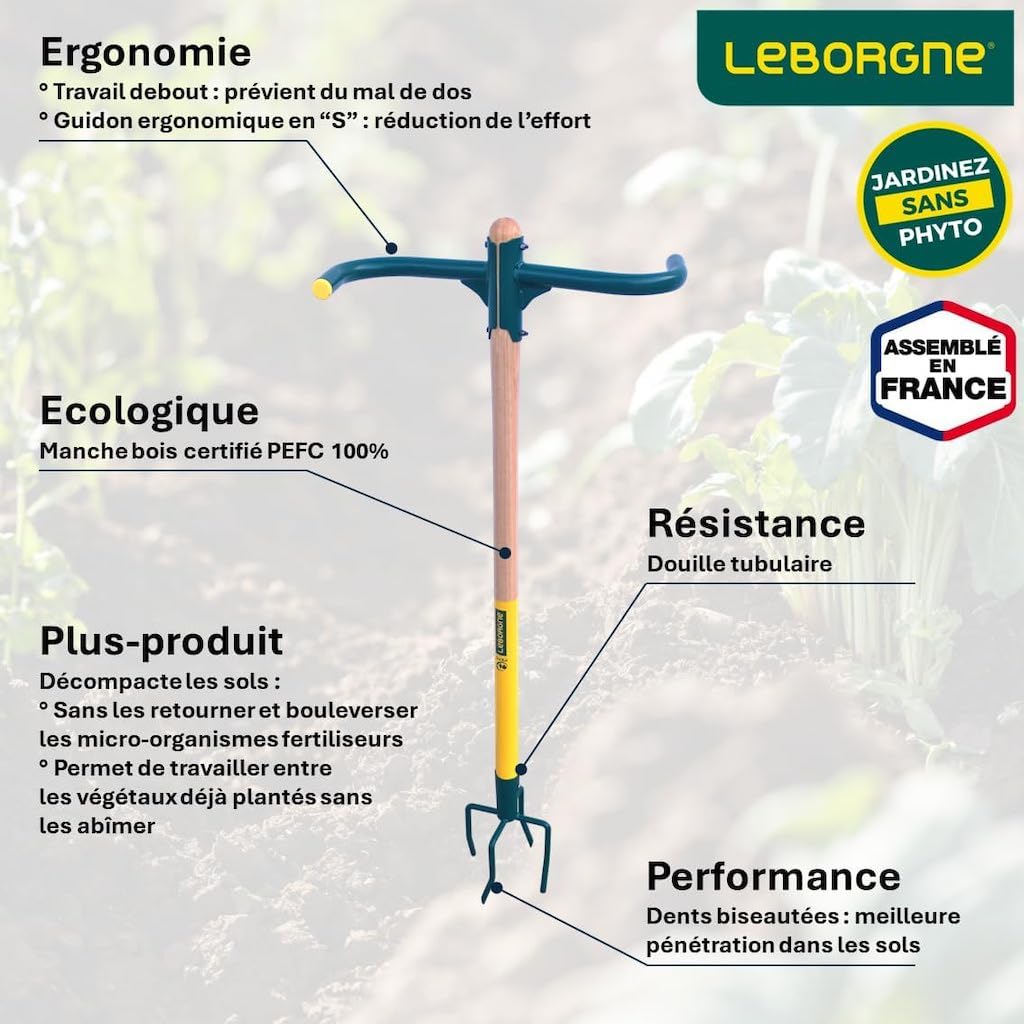 leborgne-rotogrif-naturovert-griffe-rotative-4-dents-manche-bois-pefc image 2