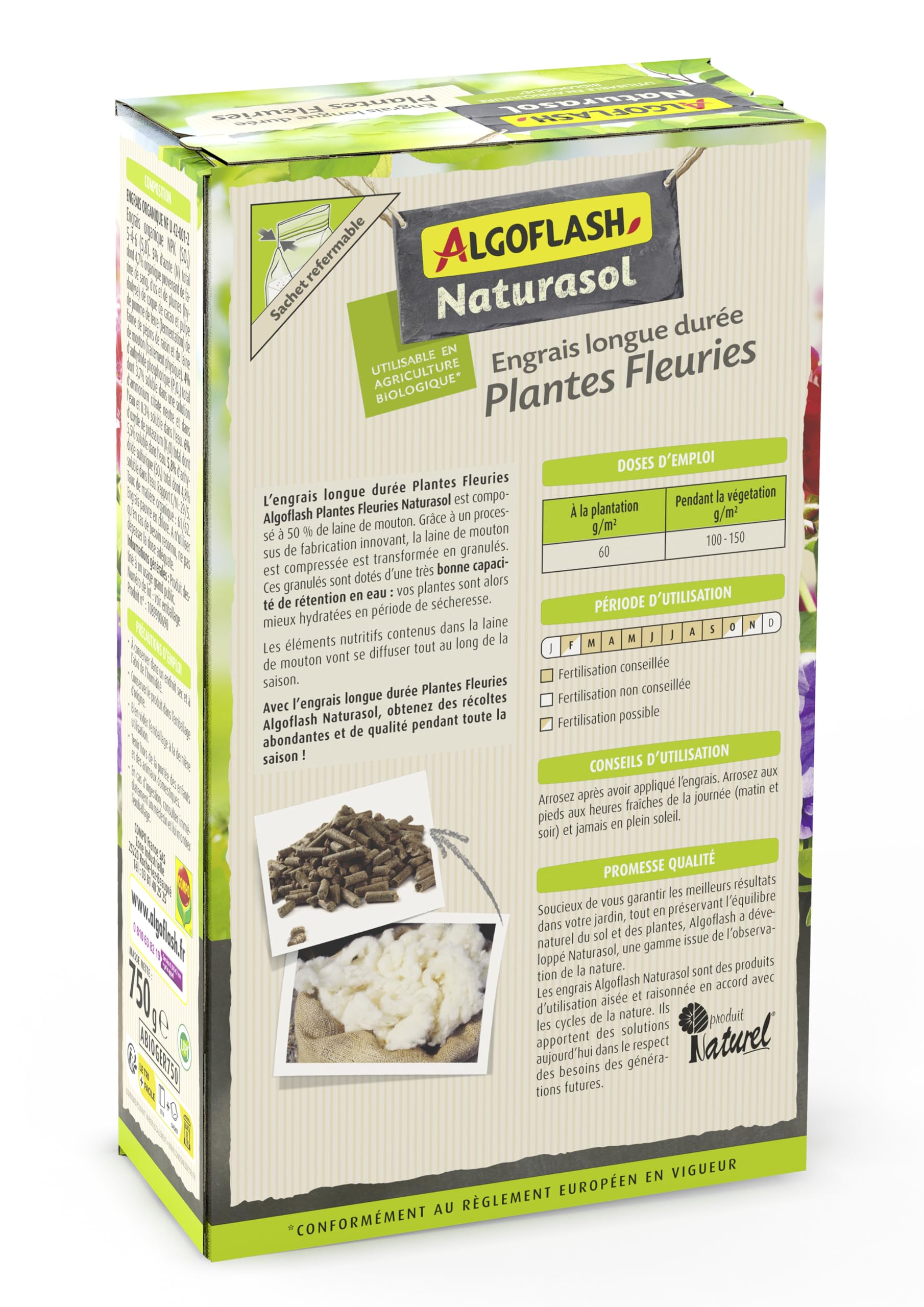 algoflash-naturasol-engrais-longue-dur-e-plantes-fleuries-750-g-laine-de-mouton- image 2