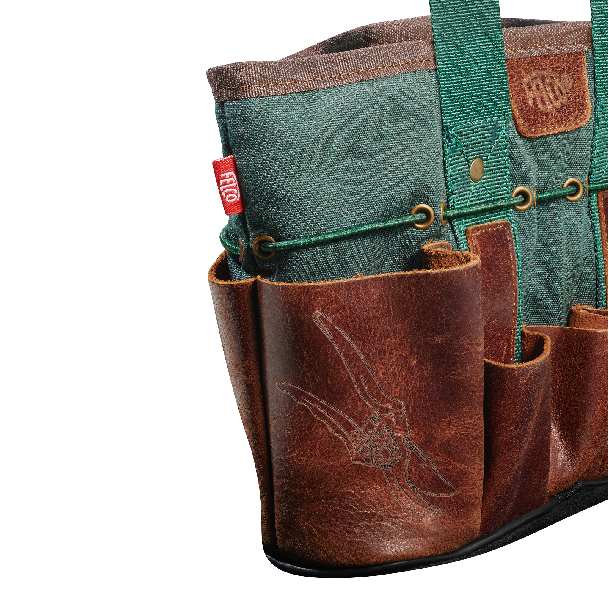 felco-482-sac-outils-de-jardin-toile-verte-et-cuir-sacoche-jardinage image 2