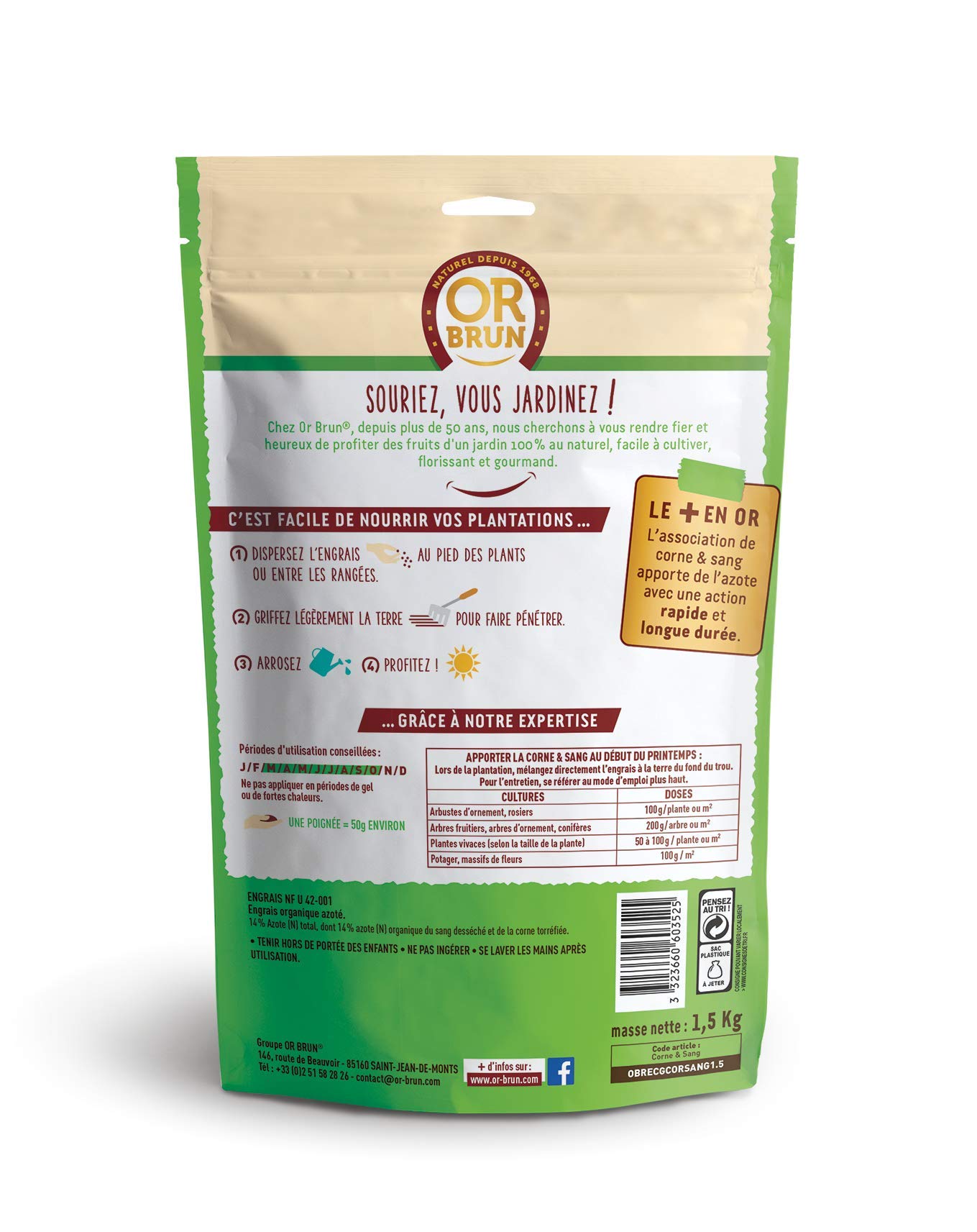 or-brun-corne-et-sang-uab-1-5-kg-engrais-azot-action-rapide-et-prolong-e image 2