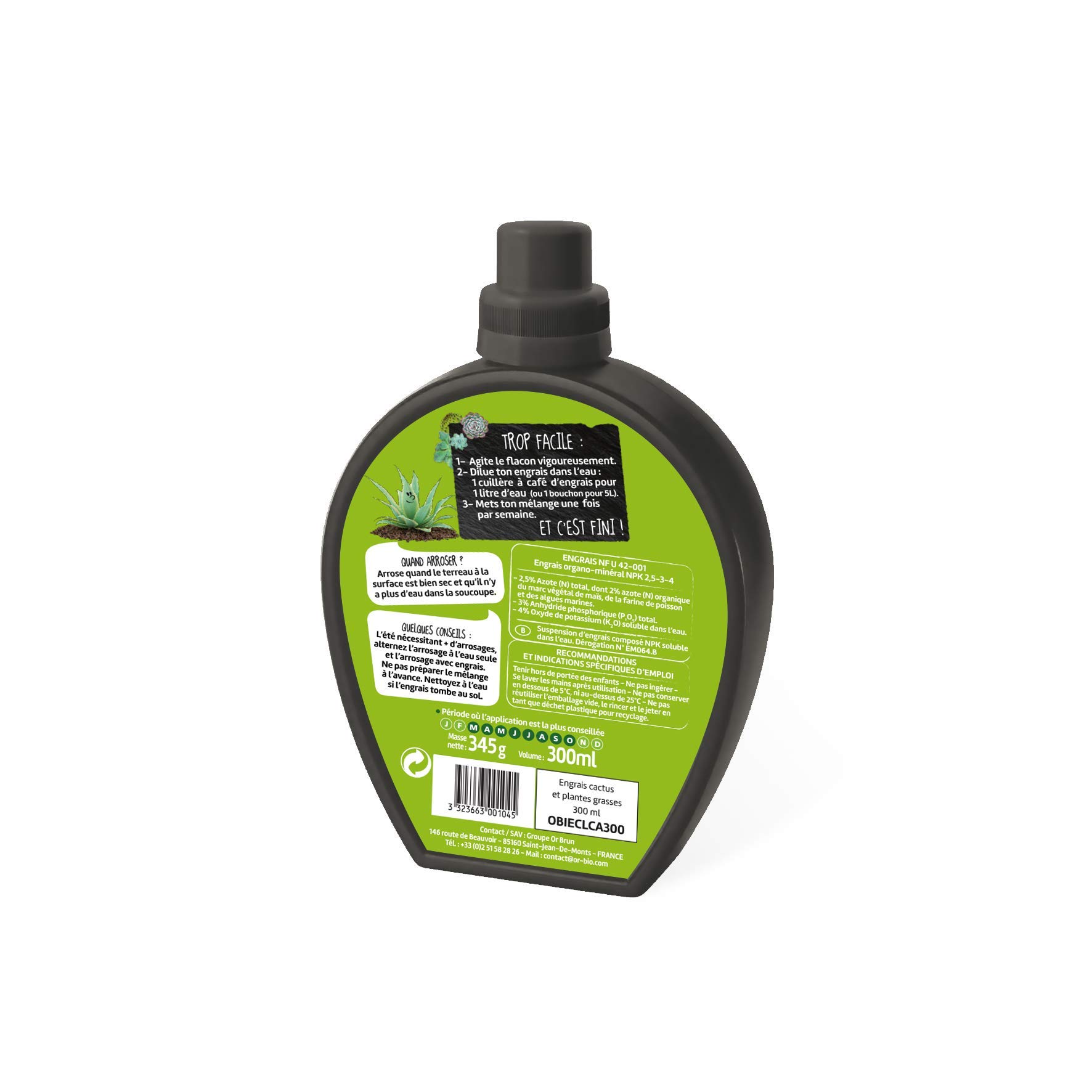 or-brun-engrais-cactus-et-plantes-grasses-300-ml image 2