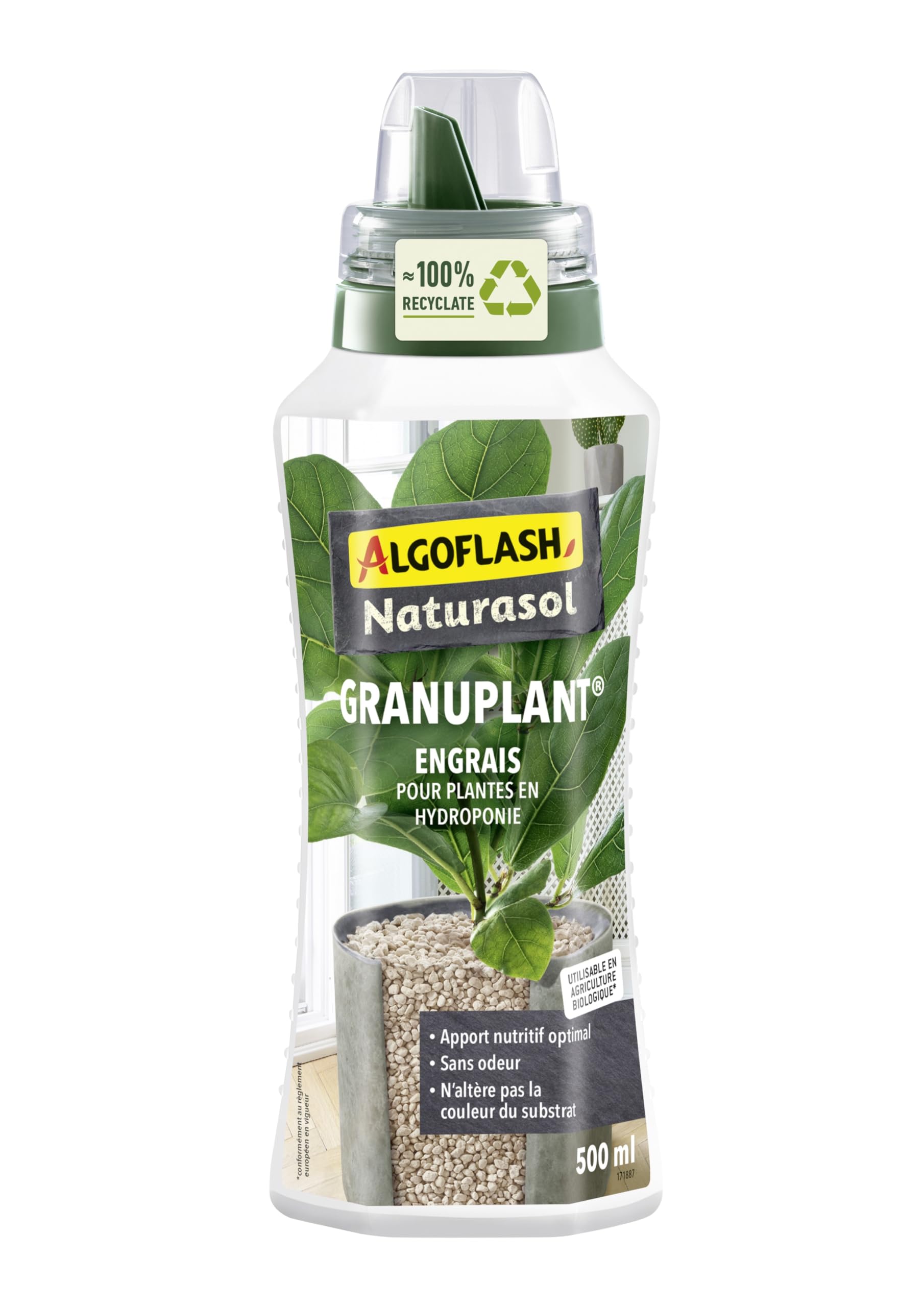 algoflash-granuplant-engrais-liquide-hydroponie-avec-bouchon-doseur-bio-500-ml image 1
