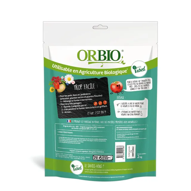 or-brun-or-bio-fumier-en-granul-s-2-kg-100-naturel image 1