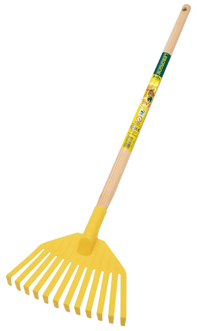 leborgne-balai-gazon-enfant-manche-bois-70-cm-t-te-plastique image 1