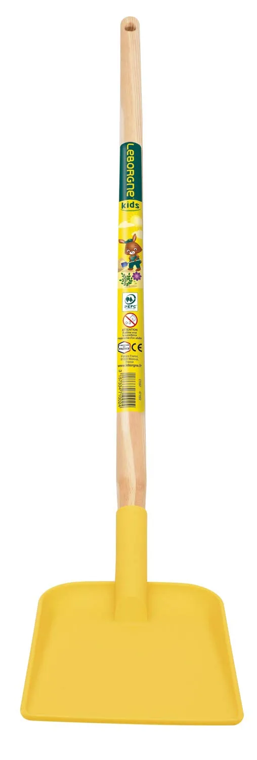 leborgne-pelle-de-jardinage-enfant-70-cm-t-te-plastique-jaune-ou-vert image 1