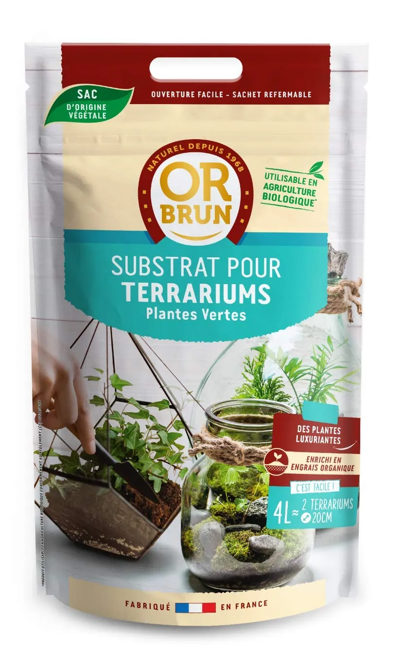 or-brun-terreau-terrarium-4-l-fin-et-r-tenteur-d-eau-pour-plantes-de-terrarium image 1
