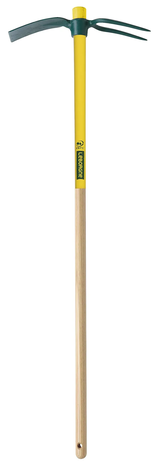 leborgne-serfouette-forg-e-panne-et-fourche-35-cm-310341-manche-bois image 1