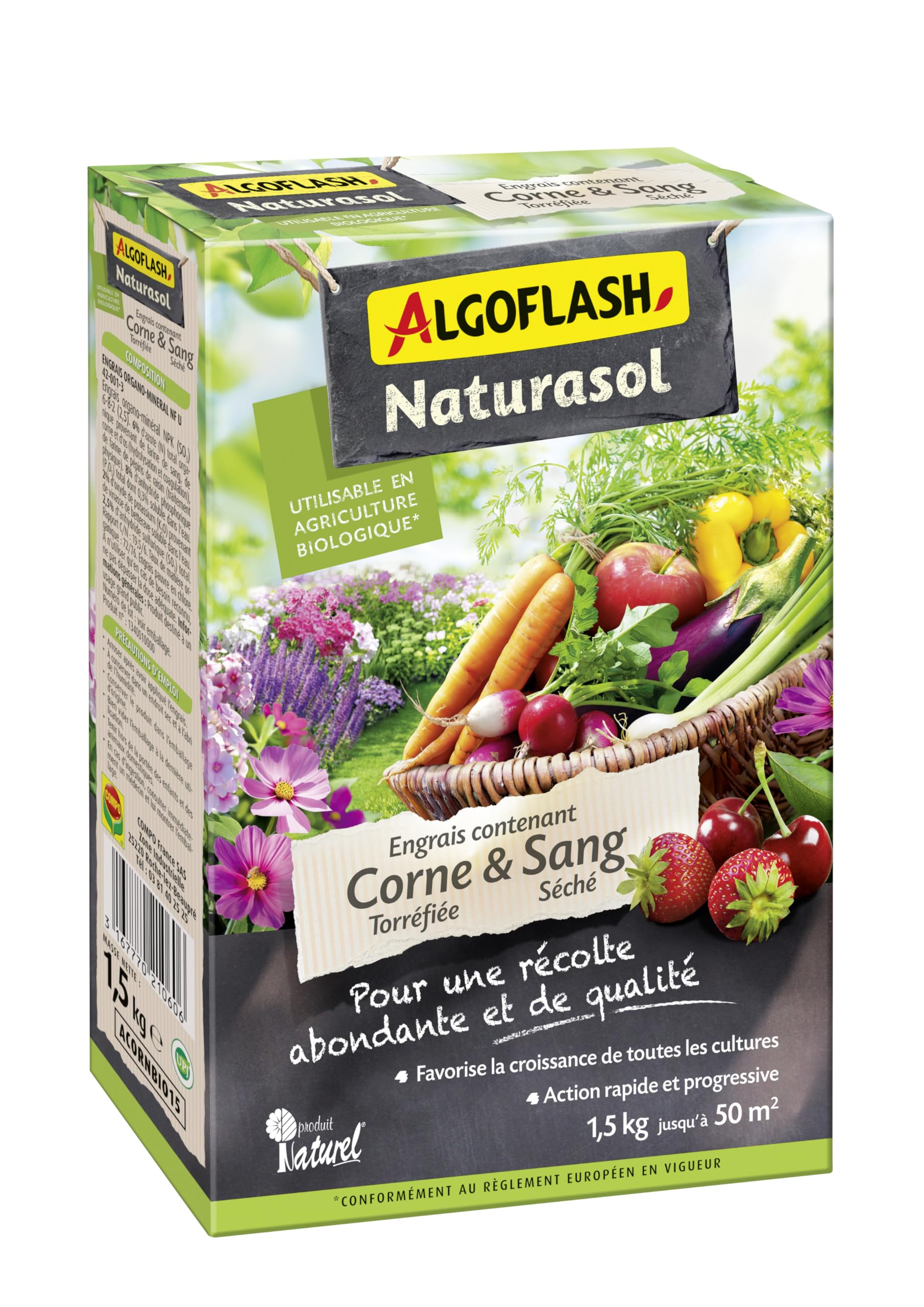 algoflash-naturasol-engrais-corne-torr-fi-e-et-sang-s-ch-1-5-kg-50-m image 1