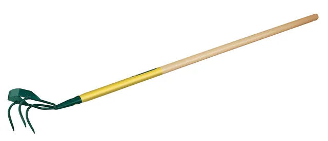 leborgne-griffe-piocheuse-3-dents-spatul-es-avec-grattoir-manche-bois-extra-long image 1