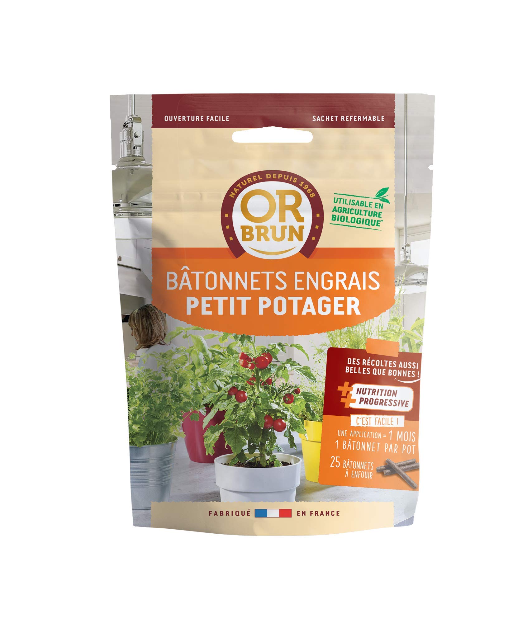 or-brun-or-activ-engrais-b-tonnets-petit-potager-x25-fruits-l-gumes-aromatiques image 1