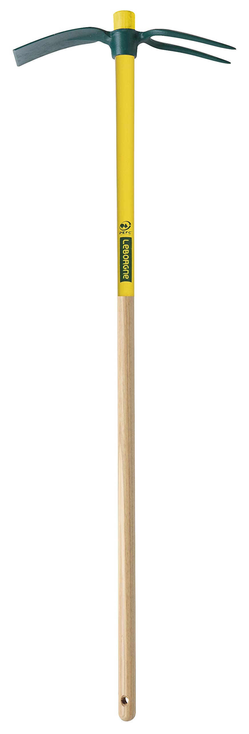 leborgne-serfouette-forg-e-panne-et-fourche-35-cm-310341-manche-bois image 1