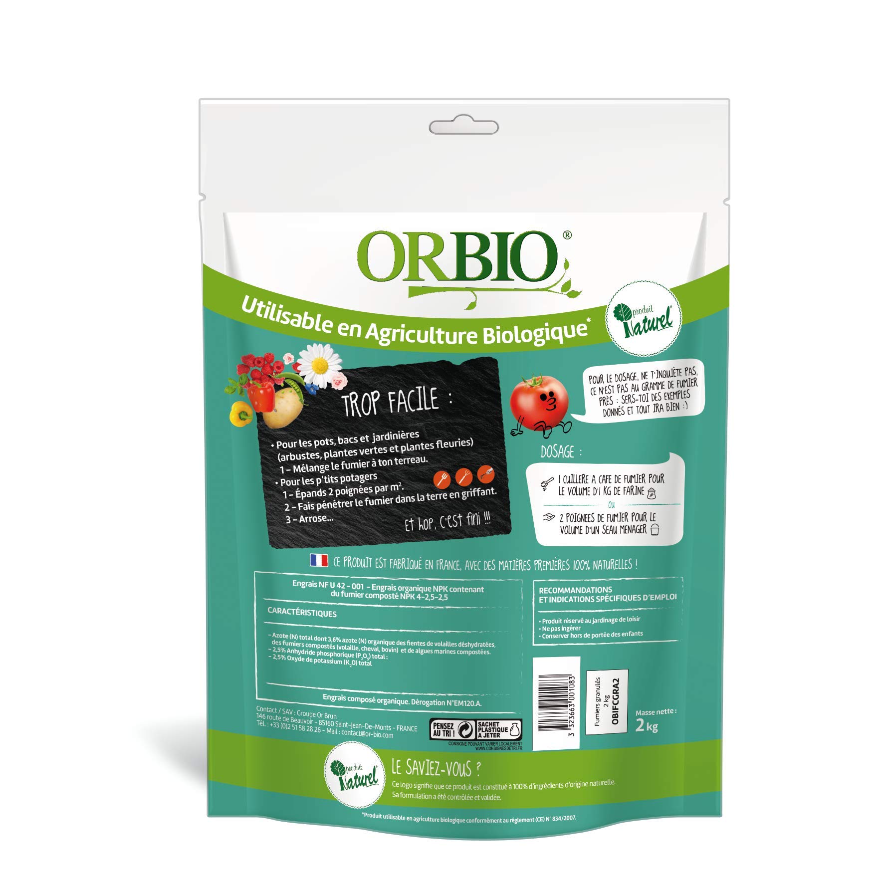 or-brun-or-bio-fumier-en-granul-s-2-kg-100-naturel image 1