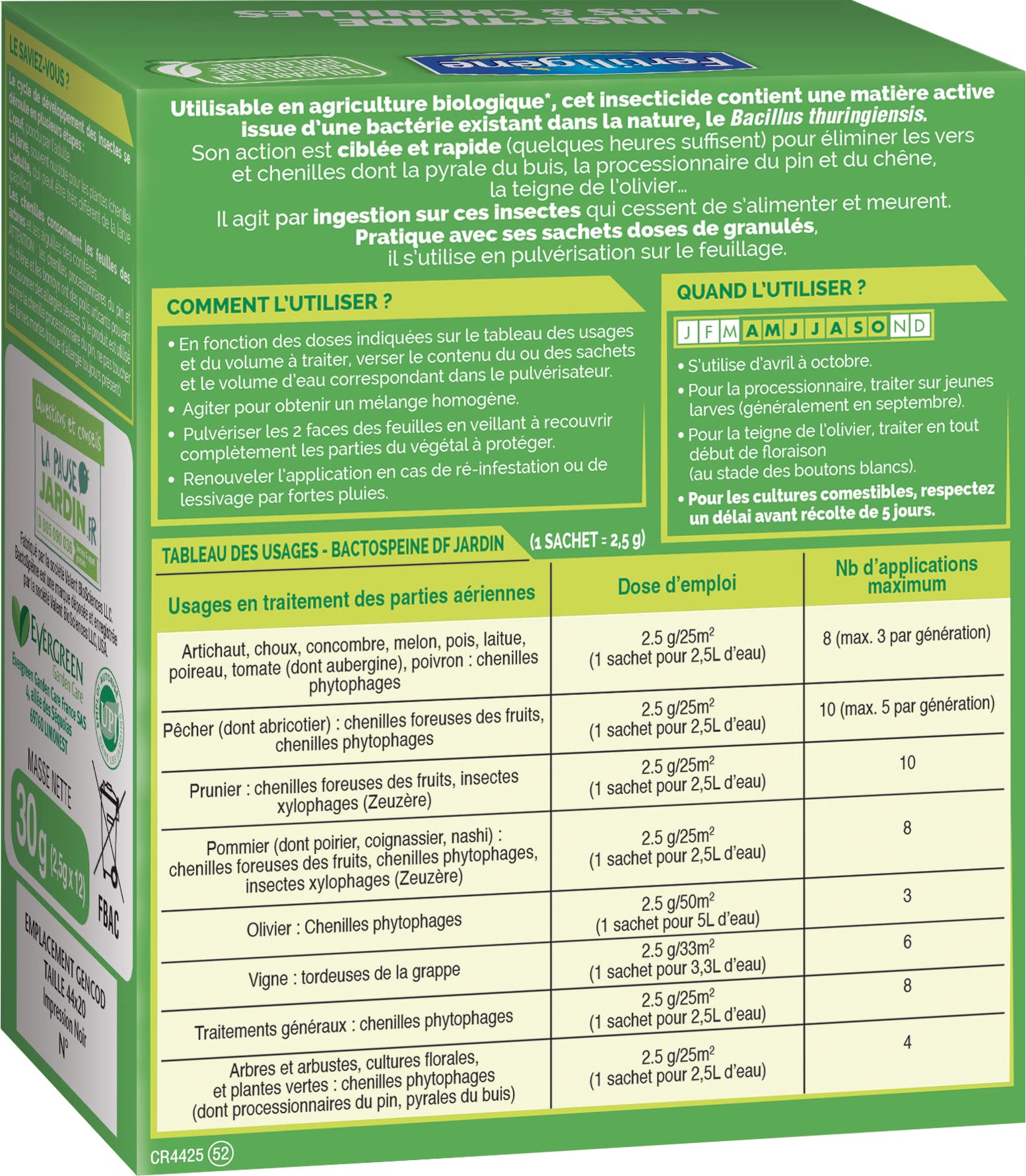 fertilig-ne-fbac-insecticide-vers-et-chenilles-uab-30-g-12-sachets image 2